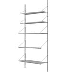 Scaffali da parete, Scaffale da parete Shelf Library H1852, acciaio inox, Argento