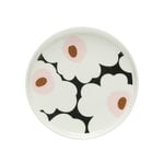 Oiva - Unikko plate 13,5 cm, white - green - pink Oiva - Unikko plate 13,5 cm, white - green - pink
