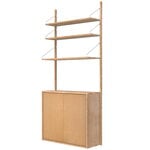 Scaffali da parete, Scaffale da parete/armadietto Shelf Library 1852, rovere oliato, Naturale