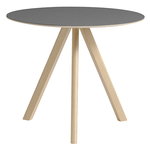 CPH20 round table 90 cm, matt lacquered oak - grey lino CPH20 round table 90 cm, matt lacquered oak - grey lino