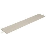Linear Steel bench seat pad, 170 cm, patch - grey