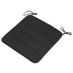 Linear Steel chair seat pad, patch - black