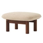 Poufs & ottomans, Brasilia ottoman, walnut - Bouclé 02, Beige