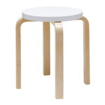 Aalto stool E60, white - birch Aalto stool E60, white - birch