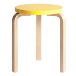 Aalto stool 60, yellow - birch Aalto stool 60, yellow - birch