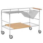 Kitchen carts & trolleys, Alima NDS1 trolley, chrome - lacquered oak, Brown