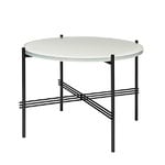 TS coffee table, 55 cm, black - white glass TS coffee table, 55 cm, black - white glass