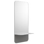 Wandspiegel, Spiegel Horizon vertikal, grau, Grau