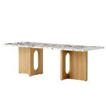 Androgyne lounge table, oak - Calacatta Viola marble