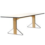 Tables de salle à manger, Table Kaari REB 001, stratifié blanc/chêne, Blanc