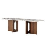 Androgyne lounge table, walnut - Calacatta Viola marble