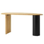 Office desks & dividers, Eclipse desk, natural oiled oak, Black