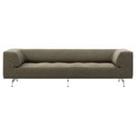 Sofas, Delphi 3-seater sofa, brushed aluminium - olive Clay 14, Green