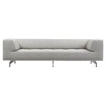 Soffor, Delphi 3-sits soffa, borstad aluminium - grå Bardal 220, Grå