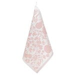 Tygservetter, Puutarha handduk/servett, 46 x 46 cm, vit - rosa, Vit