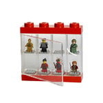 Scatole, Vetrina Lego Minifigure Display Case 8, rossa, Rosso