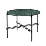 TS coffee table, 55 cm, black - green marble