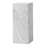 Plinth Pedestal stand, white Carrara marble