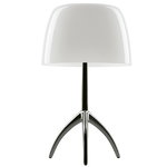 Foscarini Lampada da tavolo Lumiere 05, grande, alluminio/bianco
