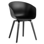 Dining chairs, About A Chair AAC22, black oak - black, Black
