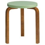 Aalto stool 60, pale green - walnut Aalto stool 60, pale green - walnut