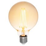 Ljuskällor, LED Decor Amber Globe G95 lampa 1,3W E27 125lm, Transparent