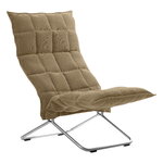 Woodnotes K chair, narrow, chrome - natural/black