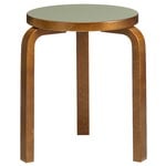 Aalto stool 60, olive linoleum - walnut Aalto stool 60, olive linoleum - walnut