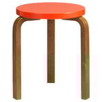 Aalto stool 60, bright red - walnut Aalto stool 60, bright red - walnut