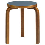 Aalto stool 60, smokey blue - walnut Aalto stool 60, smokey blue - walnut