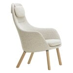 Vitra HAL lounge chair w/ loose cushion, Dumet 03 beige/grey - oak