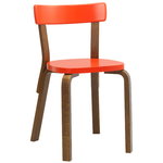 Aalto chair 69, bright red - walnut Aalto chair 69, bright red - walnut
