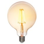Ljuskällor, LED Decor Amber Globe G125 lampa 5W E27 380lm, dimbar, Transparent
