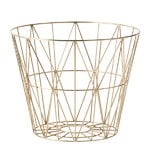 Wire basket, brass, medium Wire basket, brass, medium