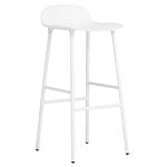 Form bar stool, 75 cm, white steel - white