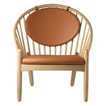 FDB Møbler J166 Jørna armchair, oak - cognac leather