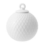 Lyngby Porcelain Rhombe porcelain bauble, white