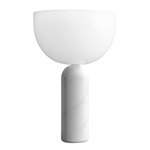 New Works Kizu table lamp, small, white marble