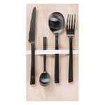 Cutlery, Maarten Baas cutlery set, 16 pcs, black brushed steel, Black