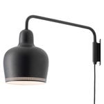 Wall lamps, Aalto wall lamp A330S "Golden Bell", black, Black