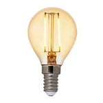 Light bulbs, LED Decor Amber compact bulb 4,5W E14 360lm, dimmable, Transparent