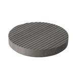 Groove marble trivet, small, grey