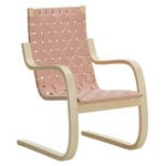 Armchairs & lounge chairs, Aalto armchair 406, birch - natural/red webbing, Natural