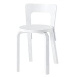 Esszimmerstühle, Aalto Stuhl 65, weiß, Weiß