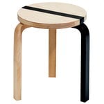 Artek Aalto stool 60 Publics, Special Edition, birch - black