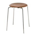 Dot stool, walnut leather - chrome