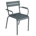 Terassinojatuolit, Luxembourg käsinojallinen tuoli, storm grey, Harmaa