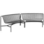 Palissade Park dining bench, in-in, set of 2, anthracite