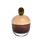 Decorative boxes, Lyyli box, small,  aubergine - olive, Red