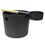 Bathroom accessories, Bucket and Ladle, black, Black